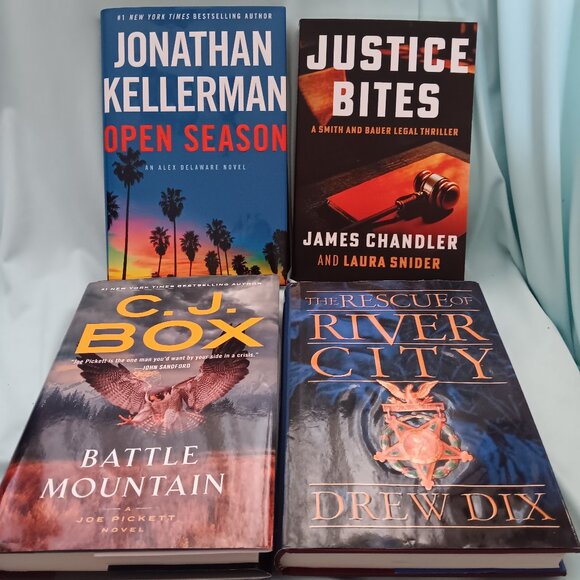 Set of 4 Thrillers: Open Season/Battle Mountain/Justice Bites/River City - Picture 1 of 2